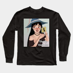 Halloween Cute Witch Long Sleeve T-Shirt